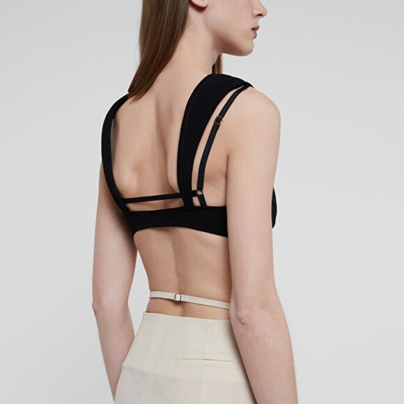 JACQUEMUS Black 'Le Bandeau Veleiro' Bra (Modified) - Picture 6 of 12